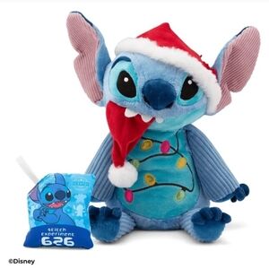 Disney Scentsy Buddy Stitch with Santa Hat Plush & scent Pouch